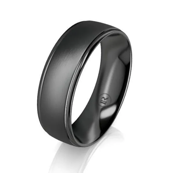 The Ashton Black Zirconium Wedding Ring