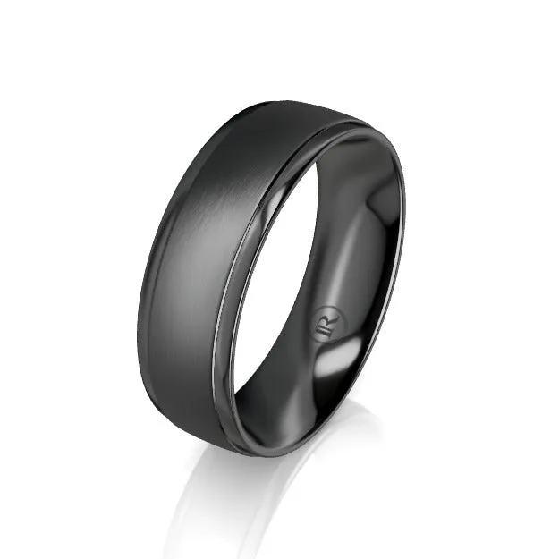 The Carlisle Black Zirconium Wedding Ring