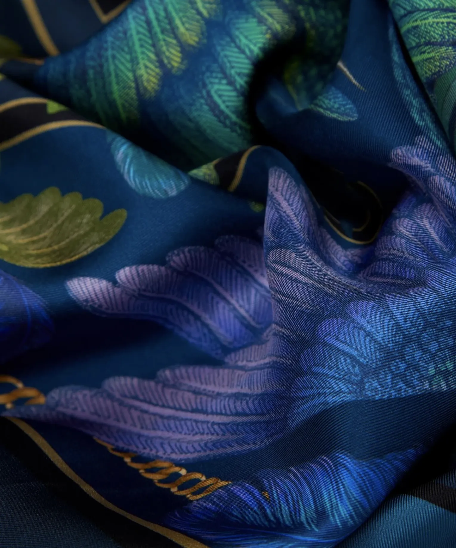 The Midnight Hummingbird Pocket Square