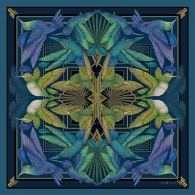 The Midnight Hummingbird Pocket Square