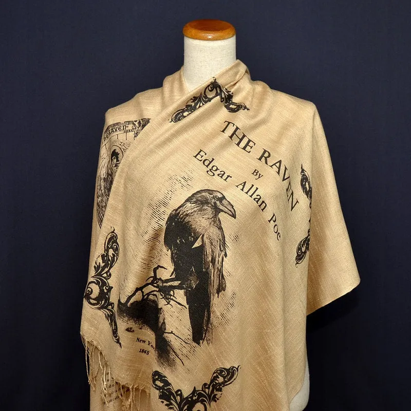 The Raven by Edgar Allan Poe  Shawl Scarf Wrap