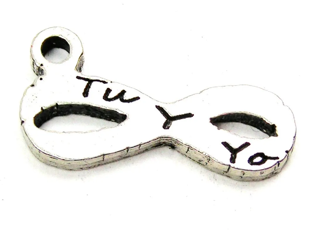 Tu Y Yo You And Me Infinity Genuine American Pewter Charm