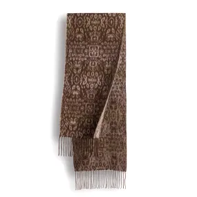 Ugg Cashmere & Wool Scarf Chocolate and Tan