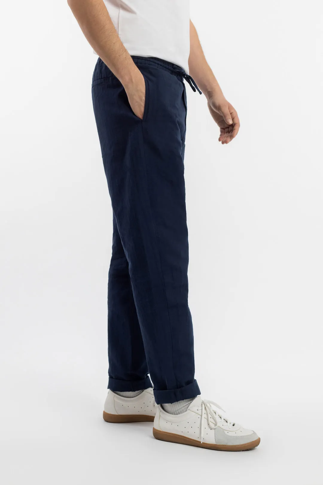 unisex cotton pants - relaxed - midnight stripe