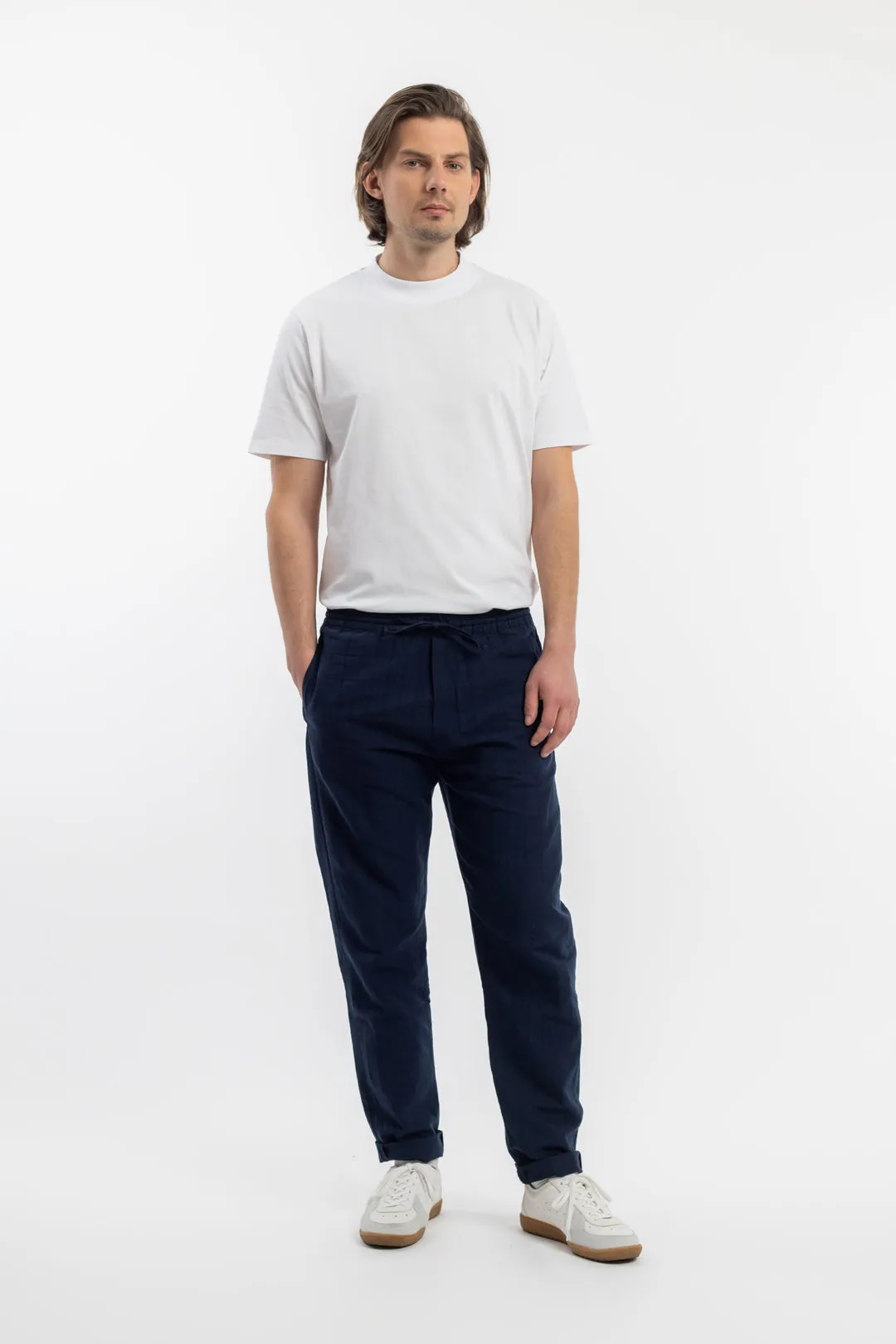 unisex cotton pants - relaxed - midnight stripe