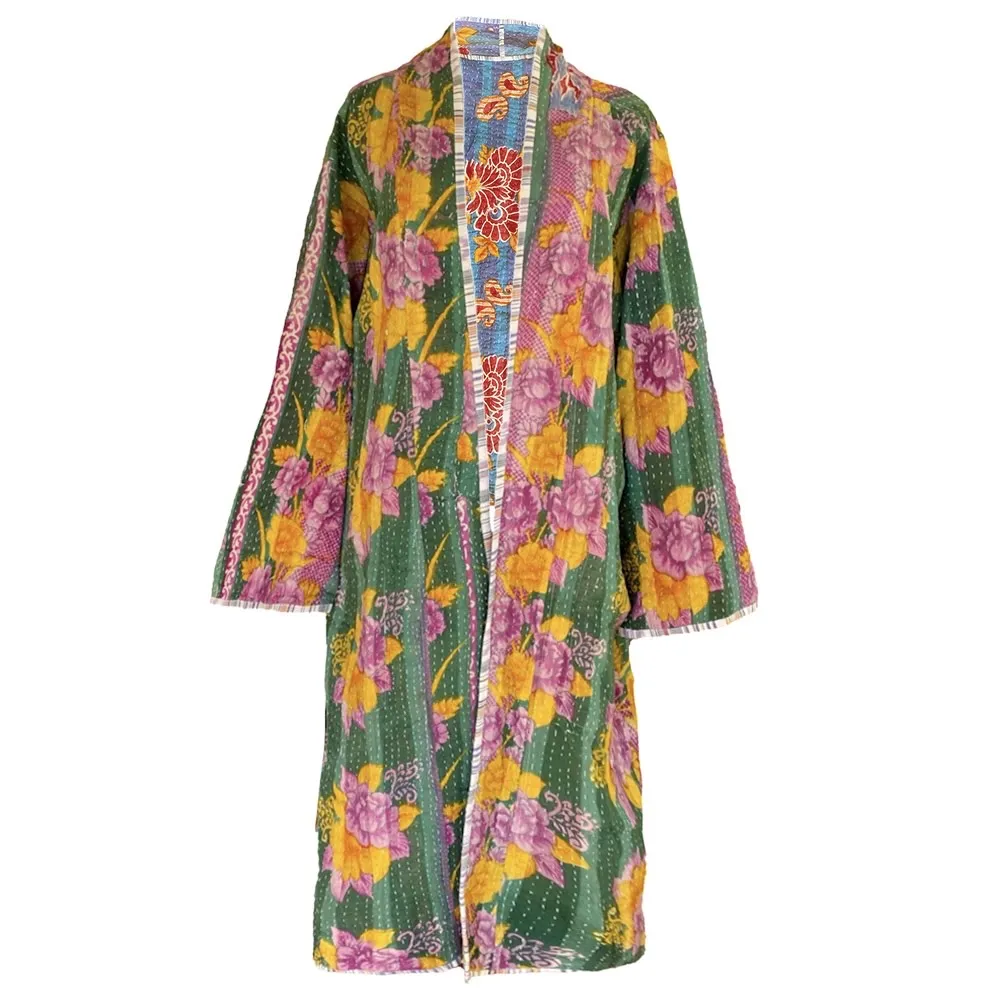 Varde Quilted Kantha Coat Vintage ONE OF KIND