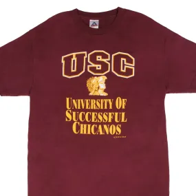 VINTAGE USC UNIVERSITY OF SUCCESSFUL CHICANOS TEE SHIRT 1990S SIZE LARGE