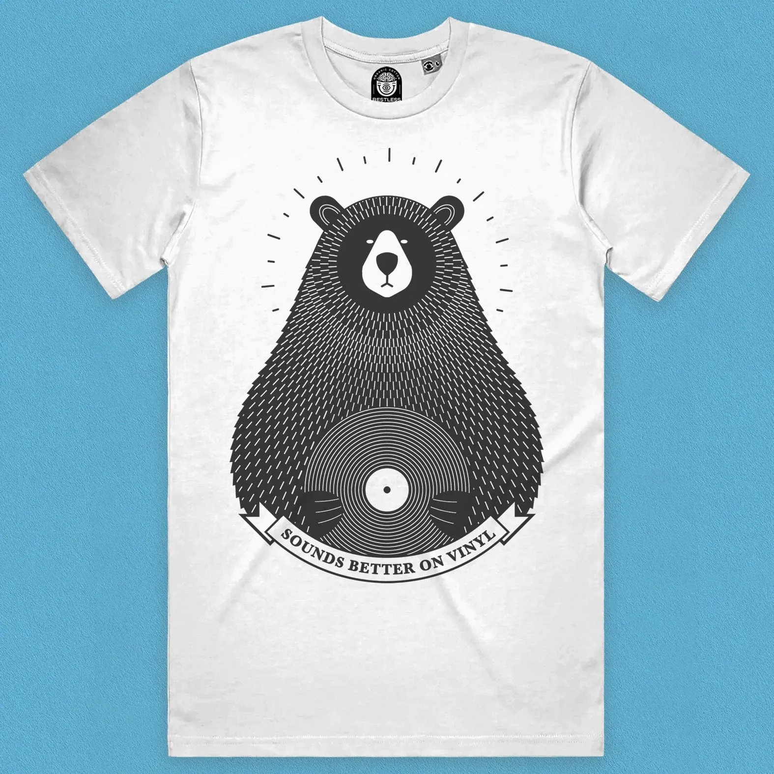 Vinyl Record Bear Enthusiast T-Shirt