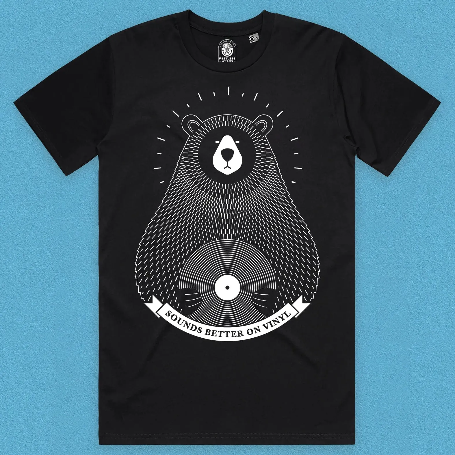 Vinyl Record Bear Enthusiast T-Shirt