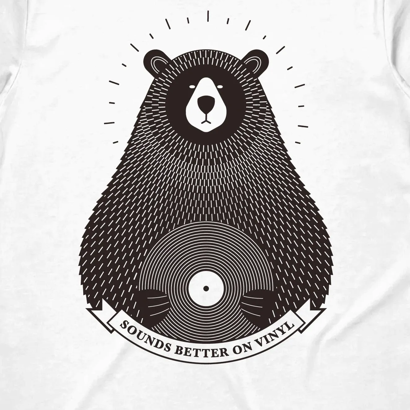 Vinyl Record Bear Enthusiast T-Shirt