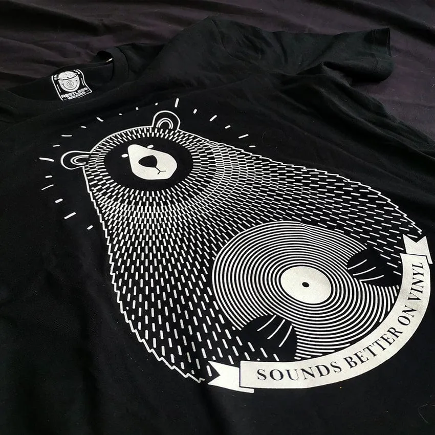 Vinyl Record Bear Enthusiast T-Shirt