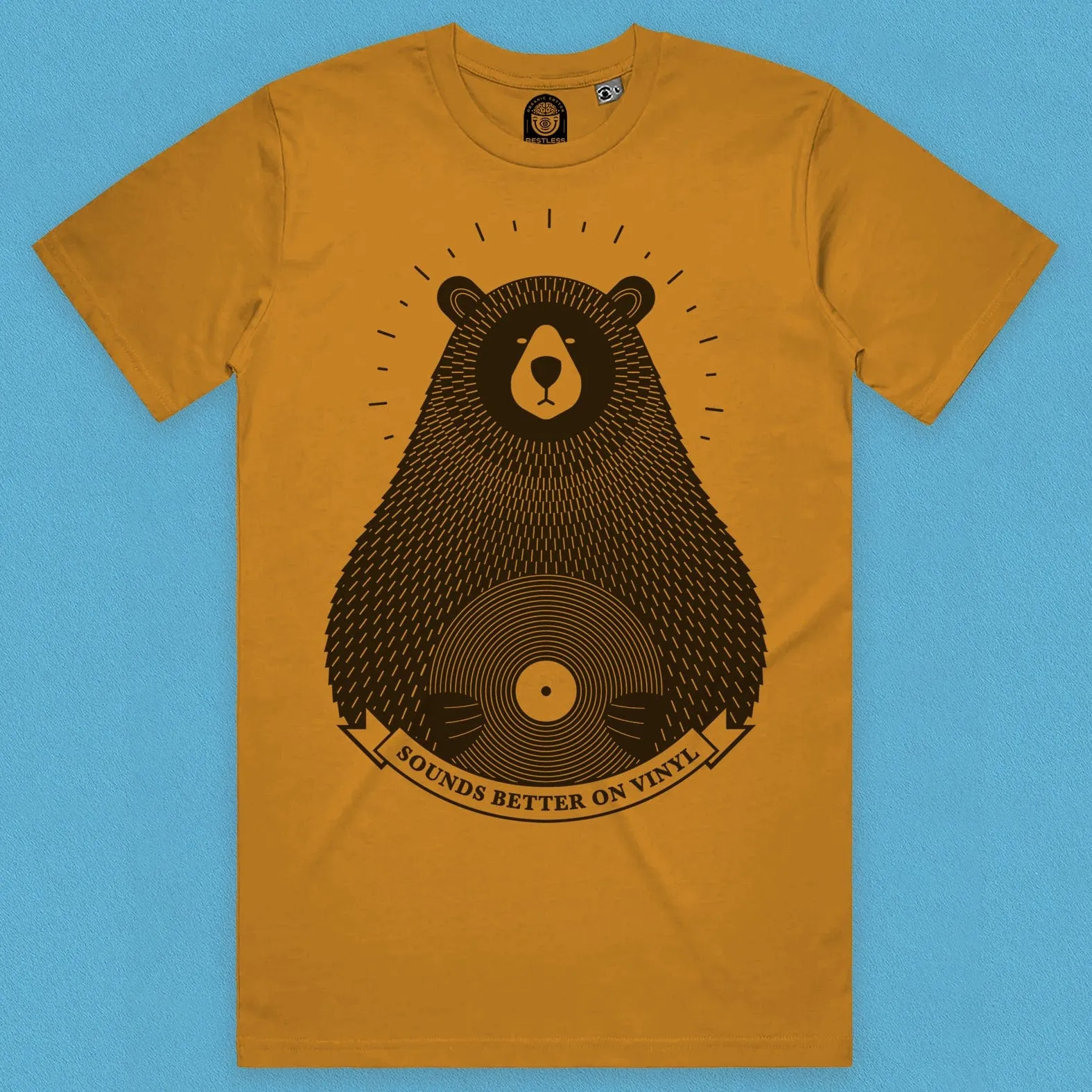 Vinyl Record Bear Enthusiast T-Shirt