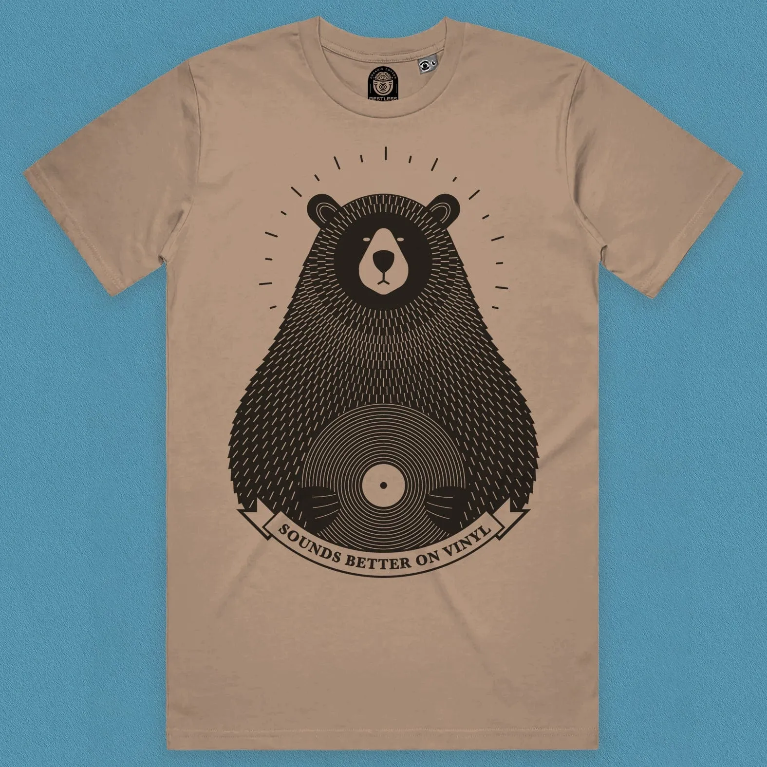 Vinyl Record Bear Enthusiast T-Shirt