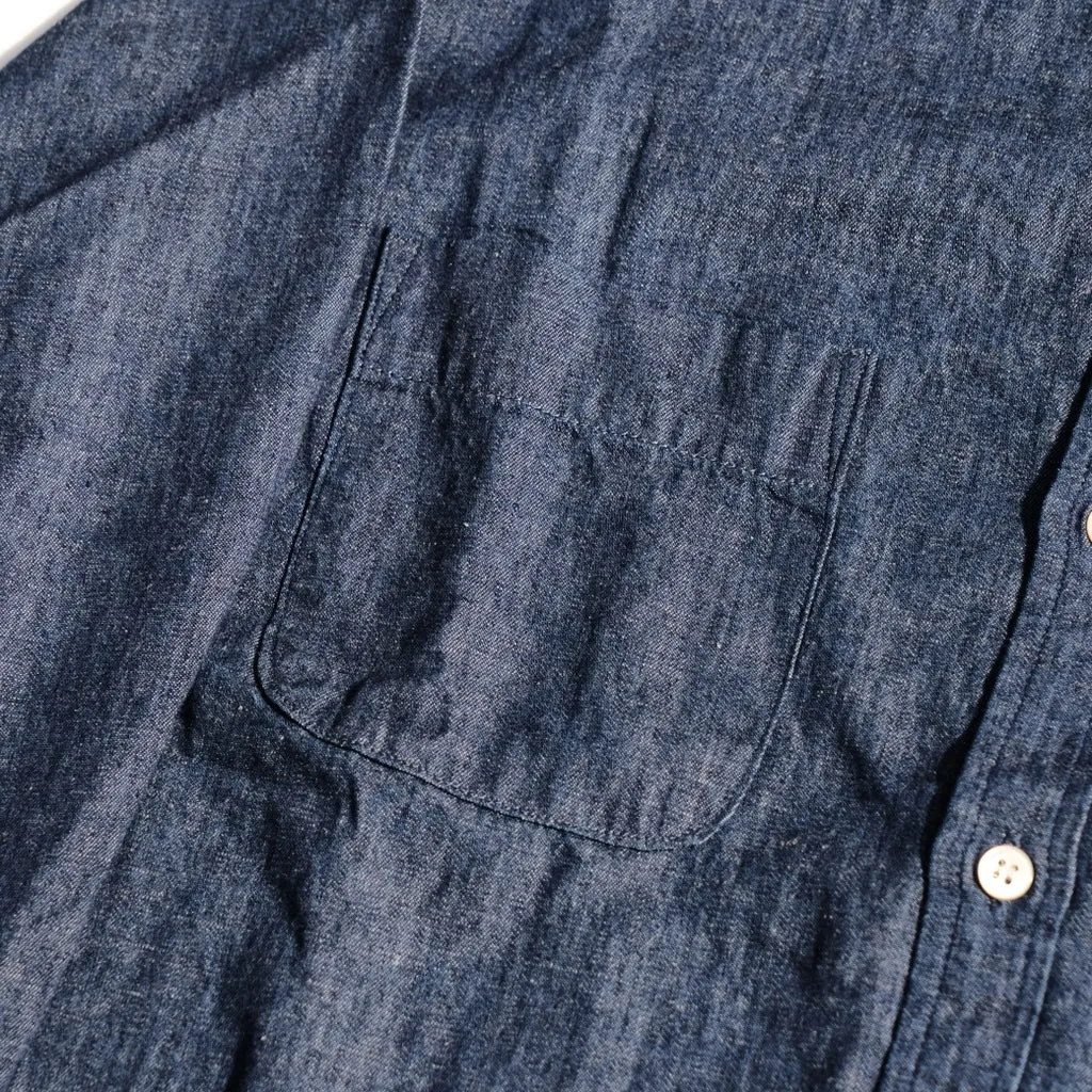 [Women's] Studio D'Artisan Denim Band Collar Shirt