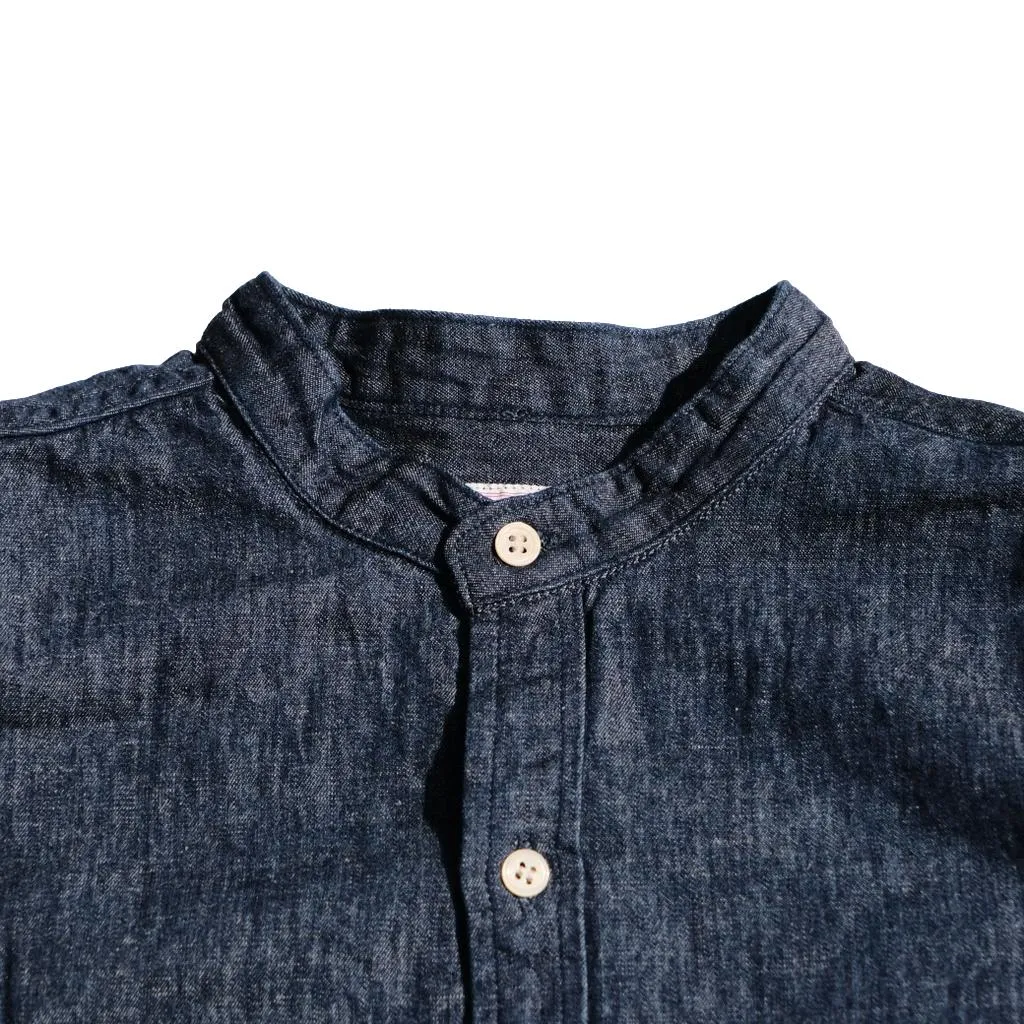 [Women's] Studio D'Artisan Denim Band Collar Shirt